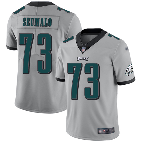 Men Philadelphia Eagles #73 Isaac Seumalo Limited Silver Inverted Legend NFL Jersey Football
